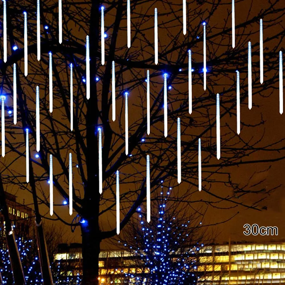 10-220 В водонепроницаемый метеоритный дождь трубы светодиодный светильник ЕС штекер Рождественский светильник Свадебные украшения сада