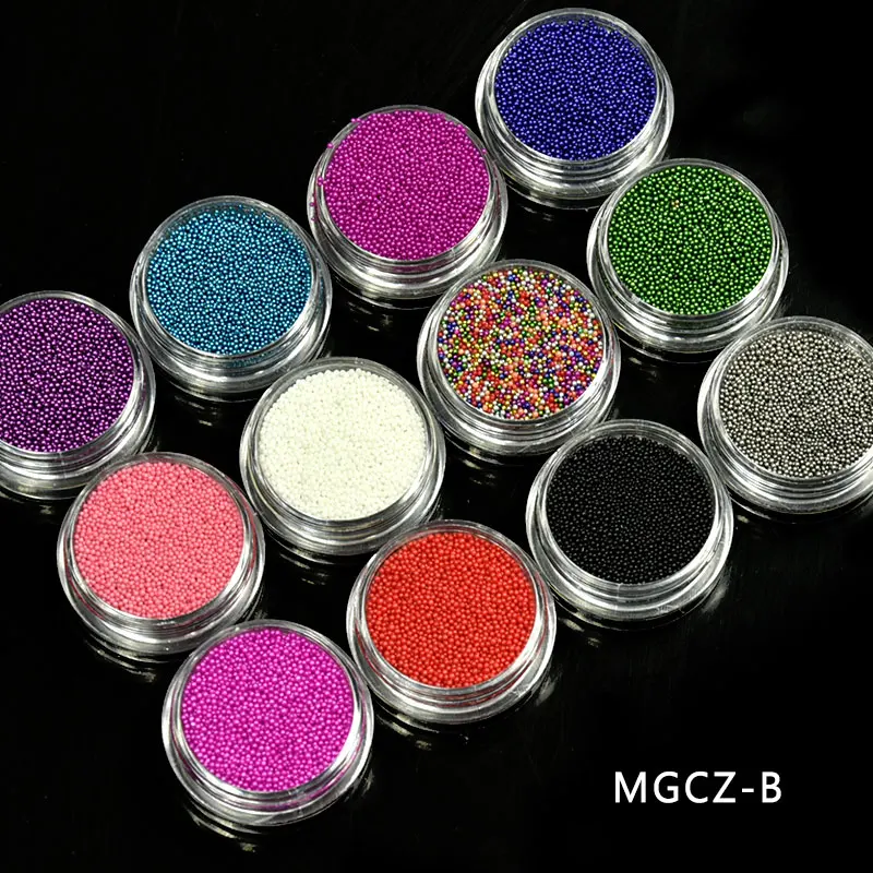 

12 Box Caviar Manicures Pedicures Decal Nail Art 3d Decorations Brand Charms Caviar Manicures Pedicures Decal Tiny Beads #MGCZ