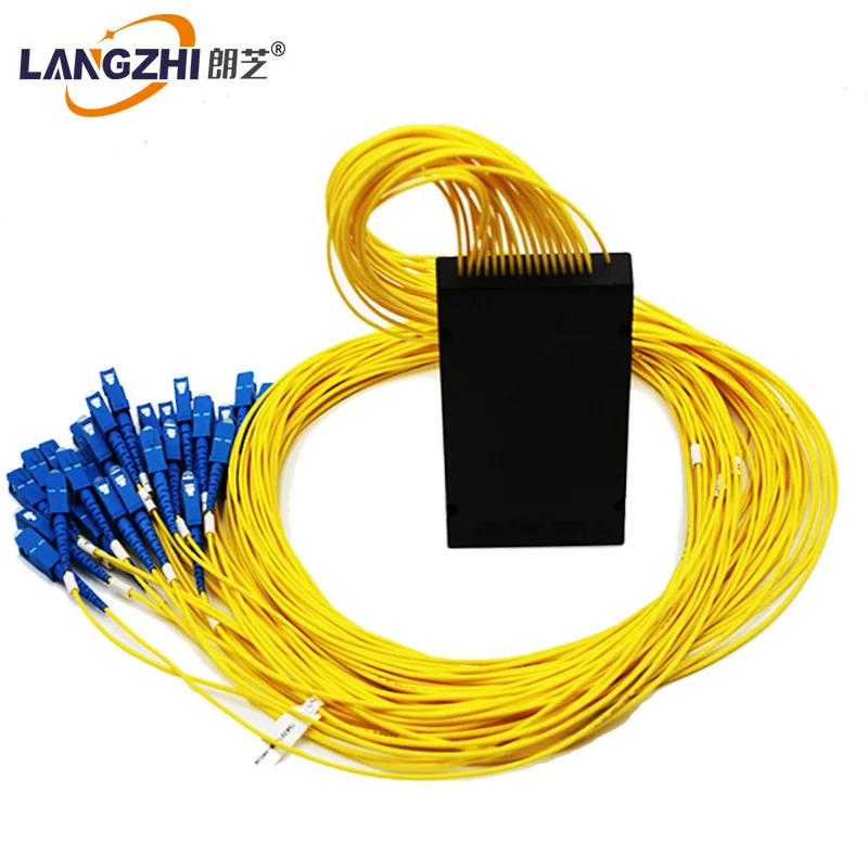 Langzhi 1*32 Catv Glasvezel Plc сплиттер Pigtail одиночный режим Met Sc/apc разъем Voor Ftth 1x32 ODN модуль