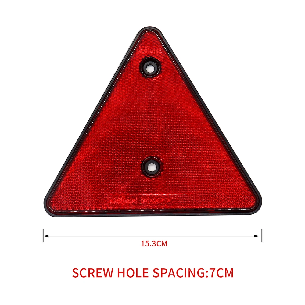 Light Reflector Triangular Red Truck Side Warning Light Reflect Plate for Trailer Truck Bus Car Styling Accessories