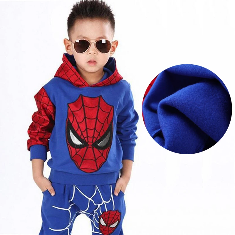 Children Clothing 2019 Winter Spring Toddler Boys Clothes Sets Spiderman Costume Kids Clothes For Boys Sport Suit 3 4 5 6 7 Year