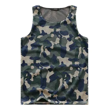 

Free shipping men brand Tees plus size 2XL-7XL 8XL cotton Sleeveless round collar Casual camouflage sleeveless hiphop