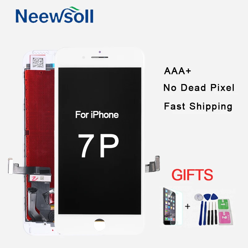 AAA LCD Display for iPhone 7Plus Replacement Screen Digitizer LCDs Touch Panel Assembly Parts With Tempered Glass | Мобильные