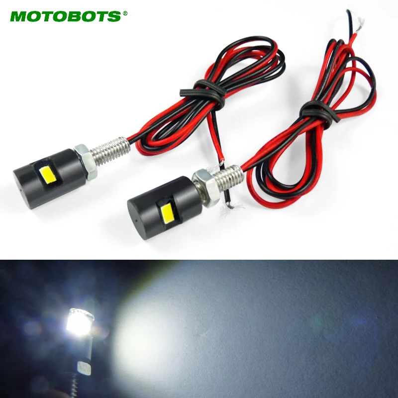 10Pcs White Color Motorcycle Car LED License Plate Bolt Light LED Light