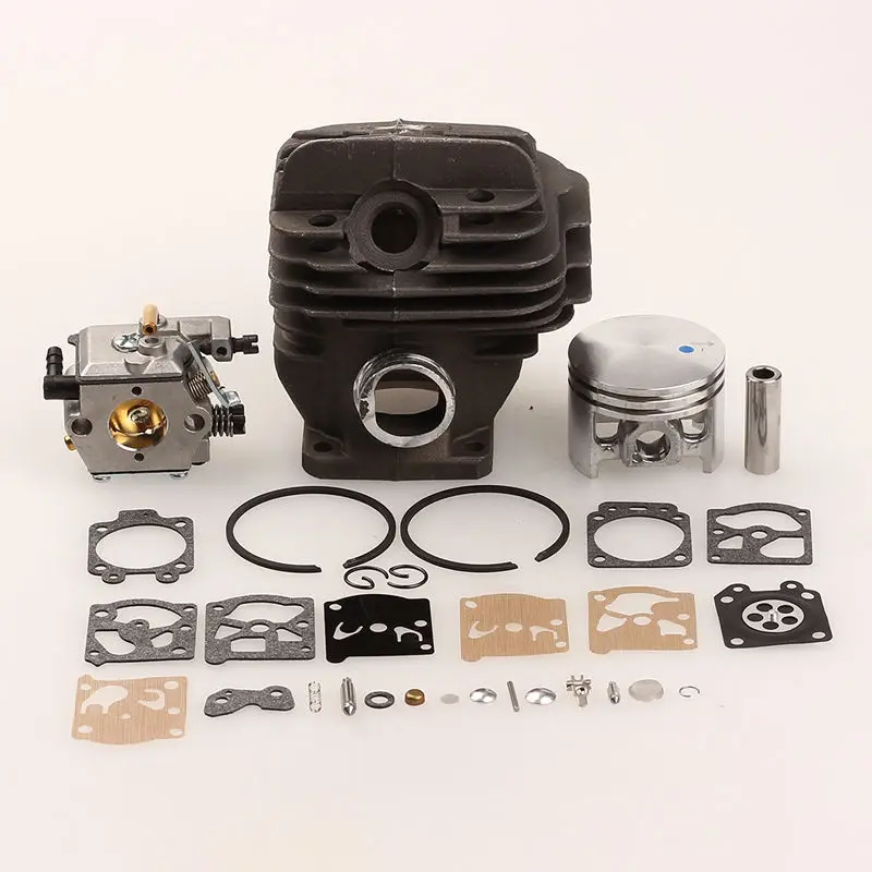 

44mm Cylinder Piston Ring + Carburetor Gasket Kit For STIHL 026 MS260 260 Replaces 1121 020 1208 Chainsaw Parts