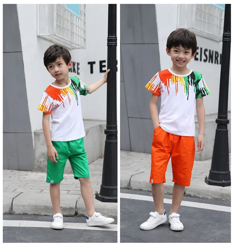 New Cotton Baby Boy Clothes Set Summer Casual Sports Clothing For Boys Active Tshirt Short Pants Kids Suit 2 Pcs Child Tracksuit (1)