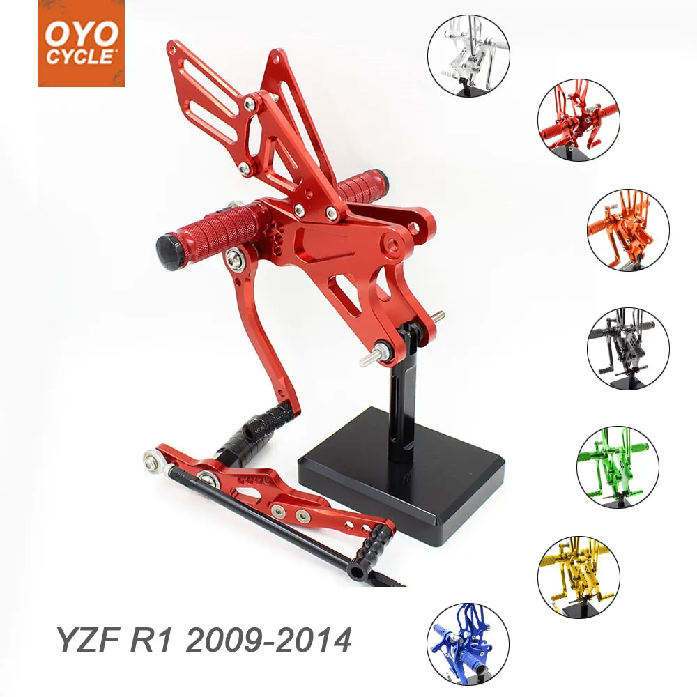 

For Yamaha YZF-R1 2009-2014 Motorcycle Rear Set Accessories CNC Adjustable Rearset Foot Pegs YZF R1 Foot Rests Footpegs