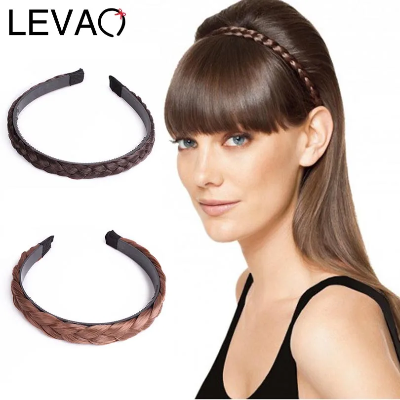 

LEVAO Fashion Women Twist Hairbands Toothed Non-slip Headbands Girls Braid Hair Accessories Adjustable Head Band Bezel Headwear