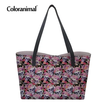 

Coloranimal Radiologist's Skull Print Women Leather Handbags Ladies Casual Shopping Bags Retro PU Totes Bolsa Feminino Mujer