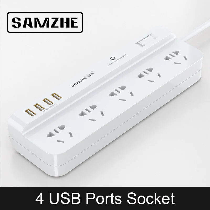 SAMZHE power Strip розетка переносная лента переходник с 3 usb-портом многофункциональная умная Домашняя электроника