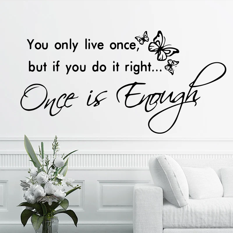 Art Sentence Wall Sticker Vinyl Decorative Wall Decals Citation