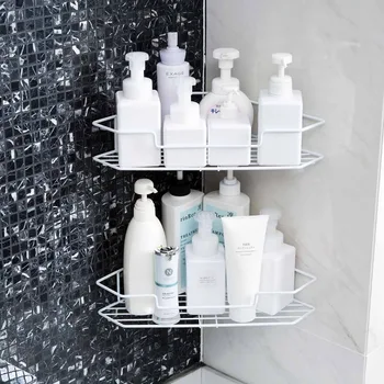 

OTHERHOUSE Bathroom Wall Shelf Storage Rack Shower Caddy Shampoo Soap Cosmetic Holder Bath Corner Shelves Bathroom Accessories
