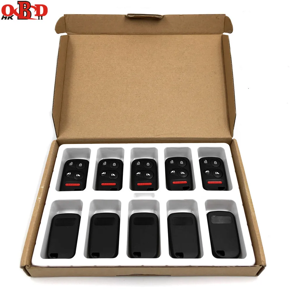 

HKOBDII 10pcs Xhorse Universal 4+1 Button Remote Car Key for VVDI2 MINI Programmer VVDI Key Tool English Version XKHO04EN