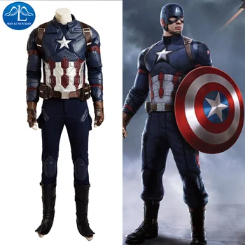 

Captain America Civil War Cosplay Costume Men Full Set Captain America Costume Halloween Costumes For Men Customize Good Quality