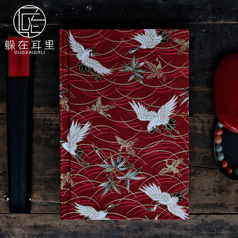 Дизайнерский блокнот ERLI с летающим краном Ukiyoe Yamato-e, ежедневник с горячей штамповкой, А5, 1 шт - Цвет: Red
