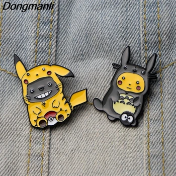 

20 pcs/lot Wholesale Pins DMLSKY Cartoon Funny Brooch Metal Enamel Pin Women and Men Fashion Brooches Clothes badge M2882