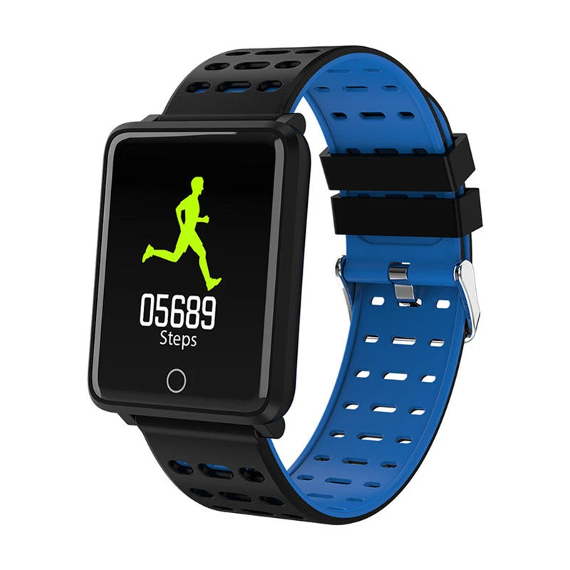 Водонепроницаемые спортивные Смарт-часы, измеритель артериального давления, пульсометр для iOS, Android, iPhone, samsung, huawei, Xiaomi - Цвет: Зеленый