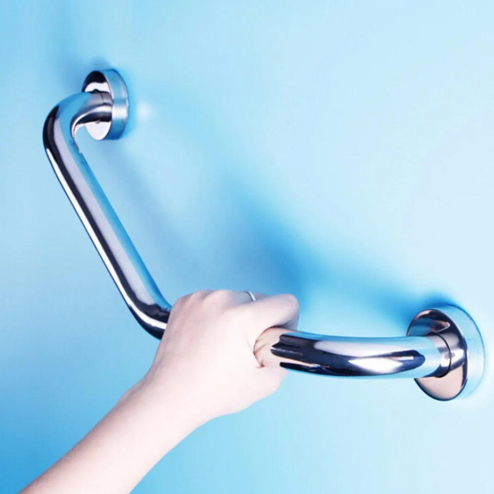 

Stainless Steel Bathroom Bathtub Handrail Chromed Wall Mount Bathroom Grab Bars Disability Aid Safety Helping Handle