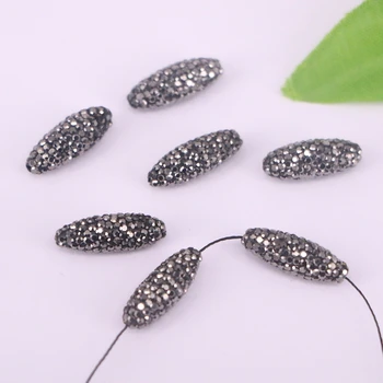 

Charm 20Pcs Black Rhinestone Zircon Paved Spacer Connector Beads, For Jewelry Making
