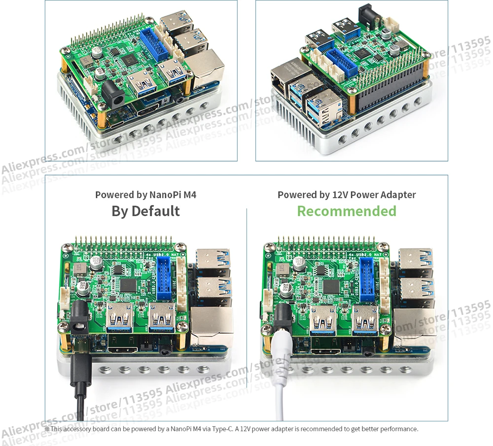 RealQvol Friendlyarm PCIe USB 3,0X4 шляпа для M4 Мощность/вентилятор Интерфейс 40-контактный разъем заполнены