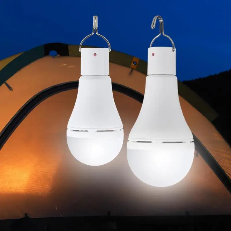 

5 Modes 20 COB LED Solar Light USB Rechargeable Energy Bulb Lamp for Outdoors Camping IP65 Home Indoor Emergency Lights
