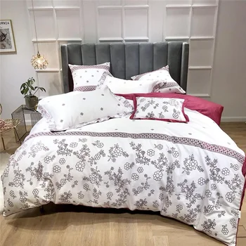 

Luxury Egypt Cotton Beautiful rose Bedding Set Embroidery Duvet Cover Bed Sheet Pillowcases Queen King Size 4/6/7Pcs bedlinen