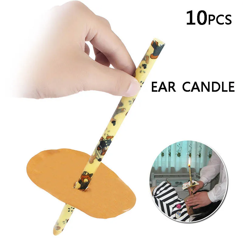 

10Pcs Hopi Ear Cleaning Candles Candling Natural Beeswax Wax Ears Candle Hot Sale
