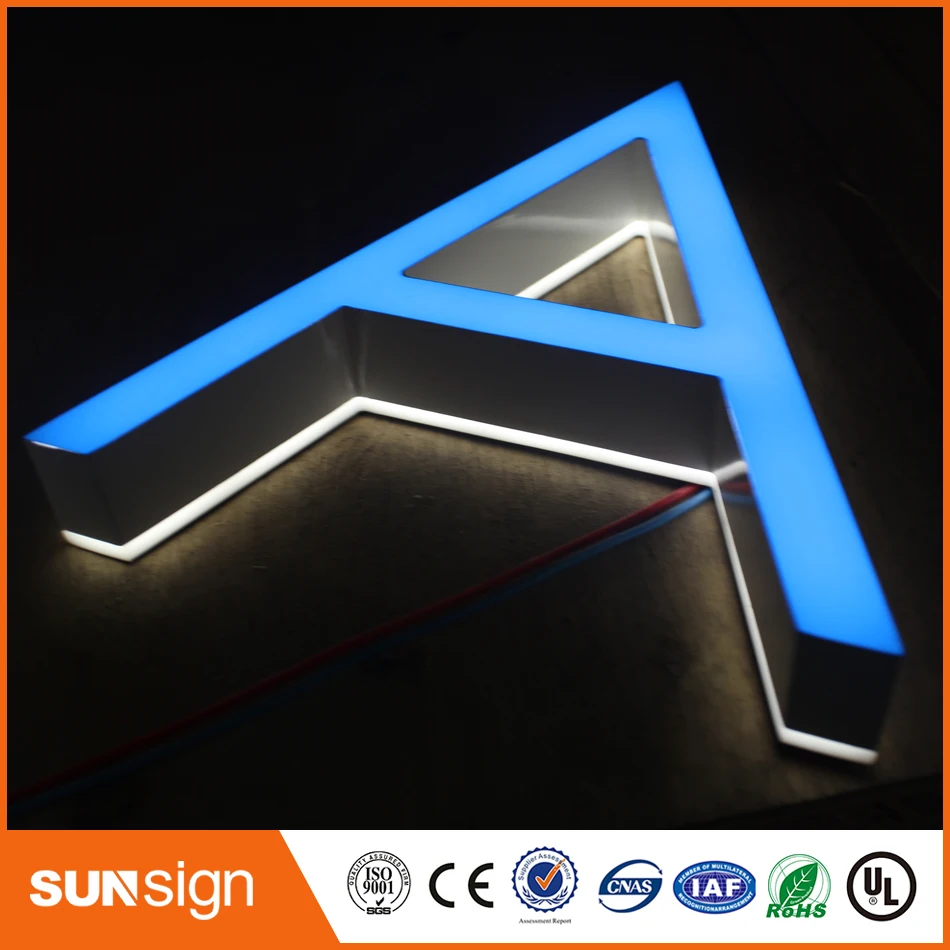 LED маленький размер освещения буквы сетчатый знак мини светодиодные буквы
