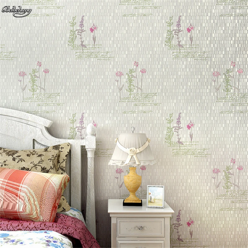 

beibehang Simple pastoral non-woven wallpaper warm wedding room bedroom living room sofa TV background wallpaper
