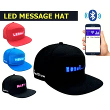 Горячий светодиодный светящийся головной убор красочная кепка со светодиодами крутая шляпа с экраном свет водонепроницаемый смартфон Управление светодиодный MCK99