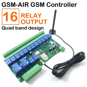 

Free shipping 16 Relay Gsm Controller SMS Call Remote Control Relay Switch for Gate Open Water Pump Motor Home Appliances app