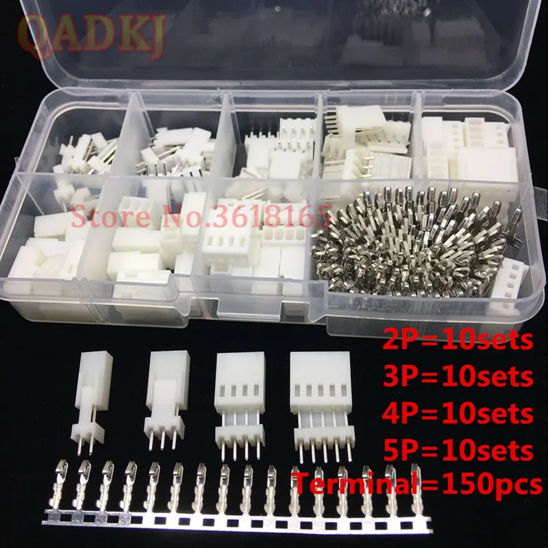 KF2510 Kits 40 sets Kit in box 2p 3p 4p 5 pin 2.54mm Pitch Terminal / Housing Pin Header Connectors Adaptor | Электроника