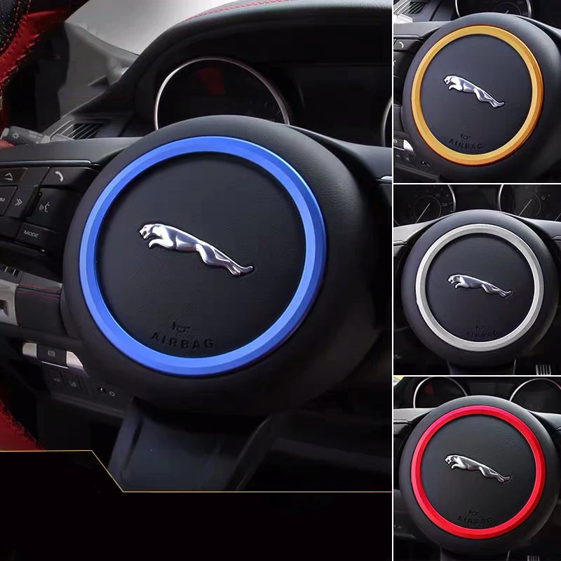 Стайлинг автомобиля наклейки для Jaguar XFL XEL F-PACE украшение на руль из сплава кольцо