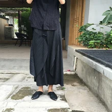 Miyake несимметричный дизайн оригинальной дизайнерской юбки плиссированные юбки