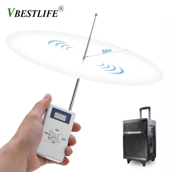 

Portable Mini FM Transmitter Radio Personal Radio Station Stereo Audio Converter 70MHz-108MHz for Portable Radio Receiver White