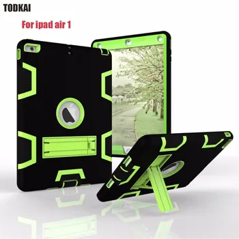 

For iPad Air 1 Hybrid Armor Case Kids Safe Shockproof Heavy Duty Silicone Rubber Hard Case Cover +stylus pen