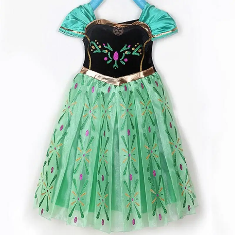 Коллекция года, vestidos mujer, лидер продаж, платье Рапунцель для дня рождения с цветочным рисунком детская одежда для девочек костюм Снежной Королевы для принцессы вечерние платья Эльзы, для детей возрастом от 2 до 6 лет