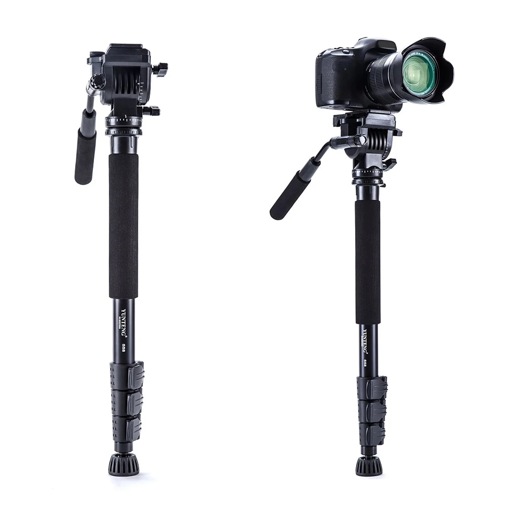 Yunteng 558 Pro Monopod + Fluid Pan Head Ball + Dv Unipod Mobile Phone