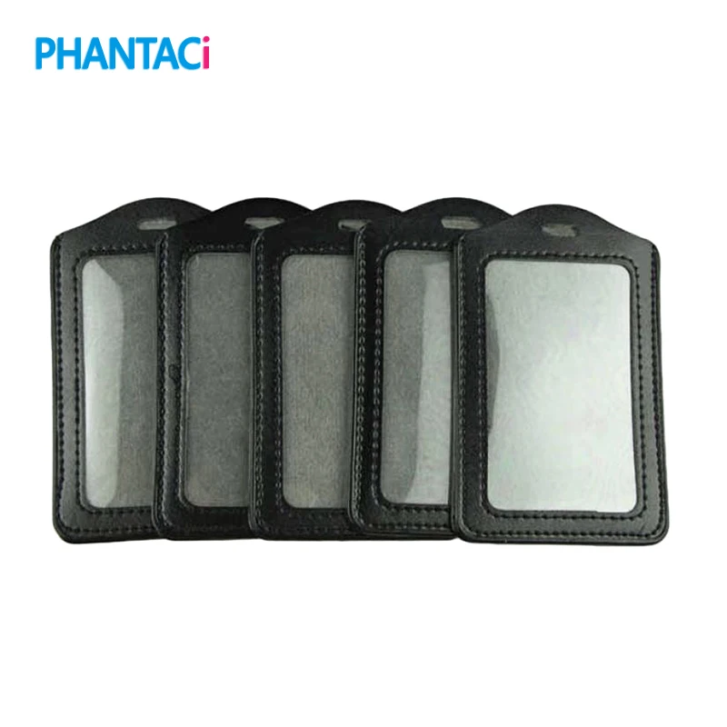 10 pcs Business ID Card Badge Holder Vertical Black