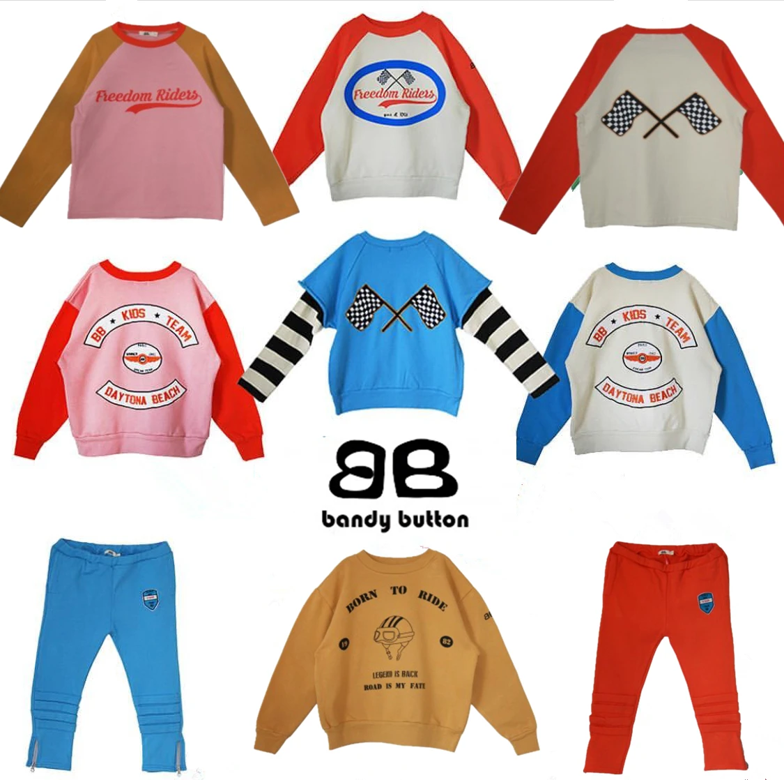 

BBK Bandy Button 2018 new autumn winter racing driver boys and girls sweater T-shirt sports boys Long sleeve sweatshirt