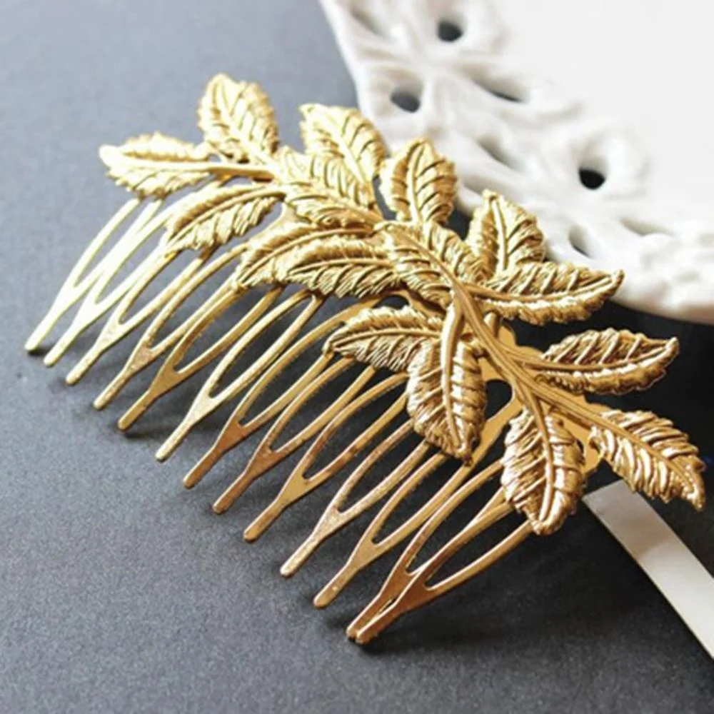 

Retro Simple Gold Leaf Bridal Hair Combs For Women Girls Wedding Hairclips Hairgrips Hairpins Headwear Hair Accessories