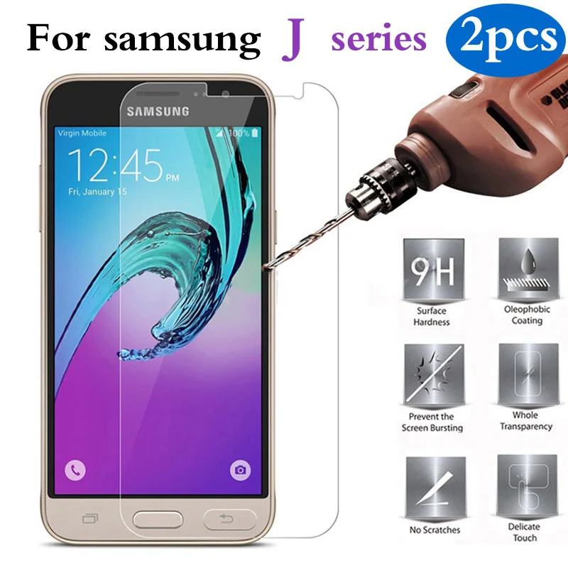 2 шт. защита для телефона из закаленного стекла samsung galaxy j1 j3 j5 j7 2016 2017 j2 j4 j6 j8 2018 плюс