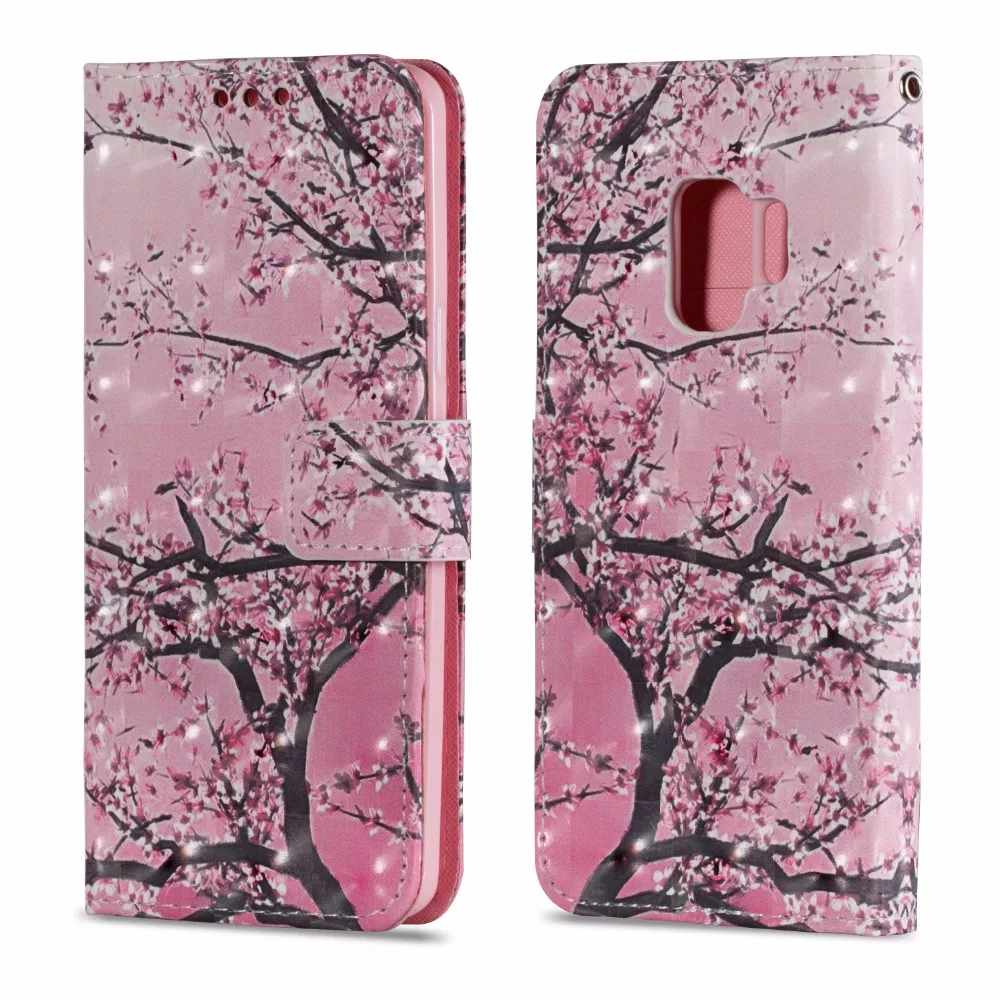 Cartoon For Samsung Galaxy S9 S9 Plus Note 8 Case Flip PU Wallet Card Holder Cover For iPhone X Smart Wallet Case Unicorn        (49)