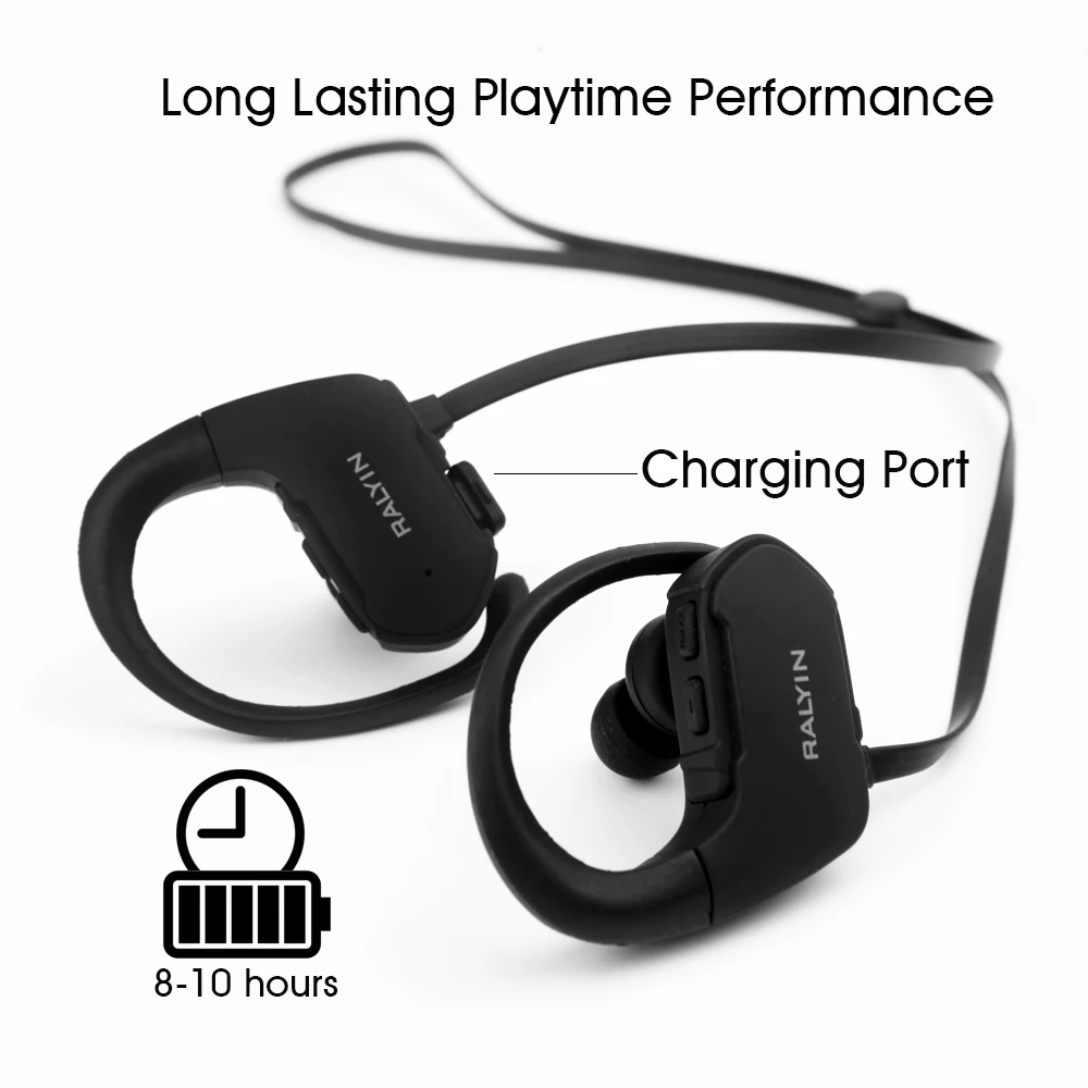 Ralyin 8GB mp3 player bluetooth headphone sport waterproof wireless headset bluetooth music player bluetooth earphone for phone