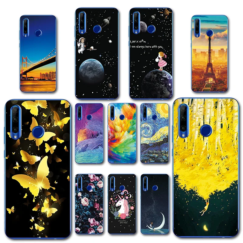 Soft TPU Phone Case For Huawei Honor 10i HRY-LX1 6.21'ɼover Colorful Painted Novelty Shell Para Capa Funda |