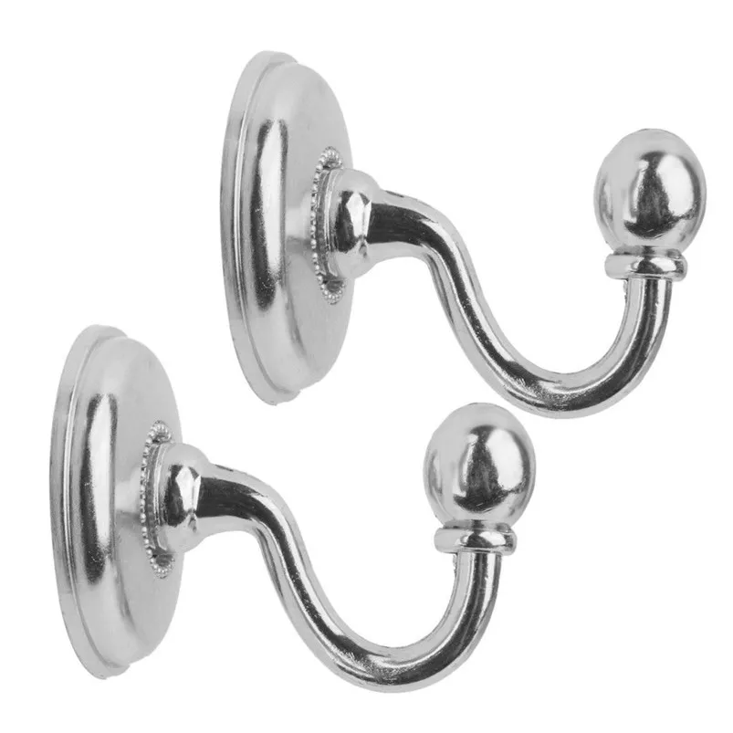 2PCS Metal Curtain Holdback Wall Hanger Tie Back Hooks Hanger Holder Window Curtain Hooks Home Decor Cocina 30FY253