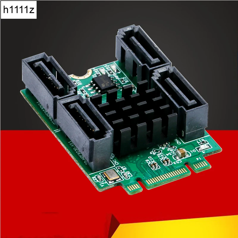 

H1111Z Add On Cards M2 to SATA M.2 to SATA Card M.2 SATA Adapter/Controller/HUB SSD SATA3 Expansion Port Multiplier M.2 B+M Key