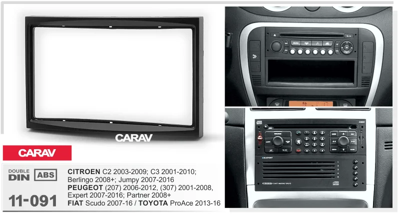 CARAV 11-091 Car Radio Installation Trim Fascia Panel