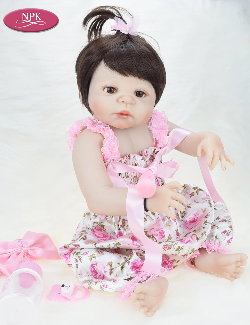 NPK Real 57CM Full Silicone Body Reborn Baby Doll Toy Lifelike Newborn Babies Fashion Princess DOll Menina Bebe Reborn Bonecas (11)
