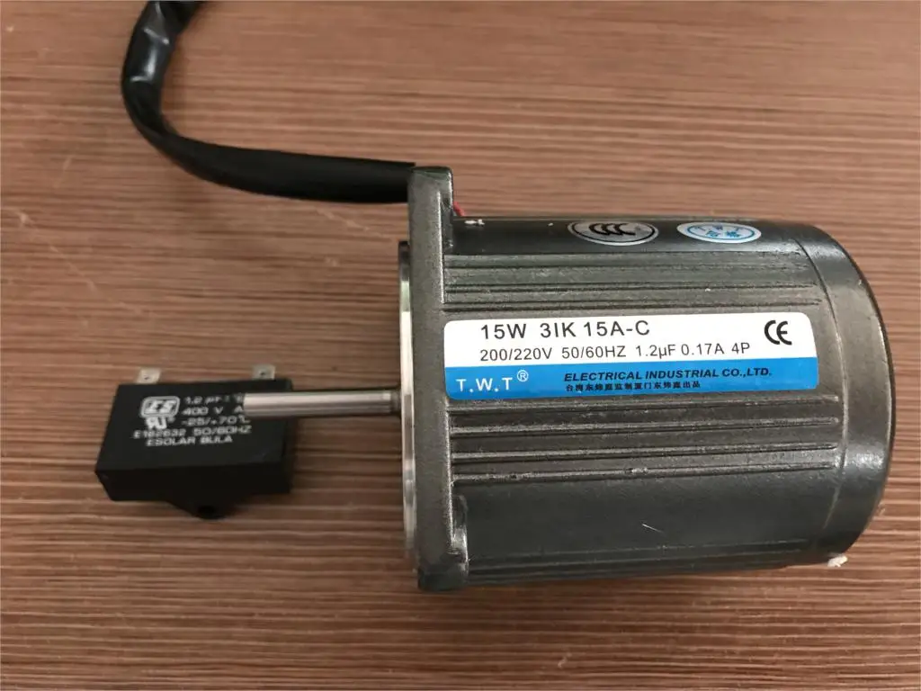 15W single phase 220V AC fixed speed optical axis motor / constant